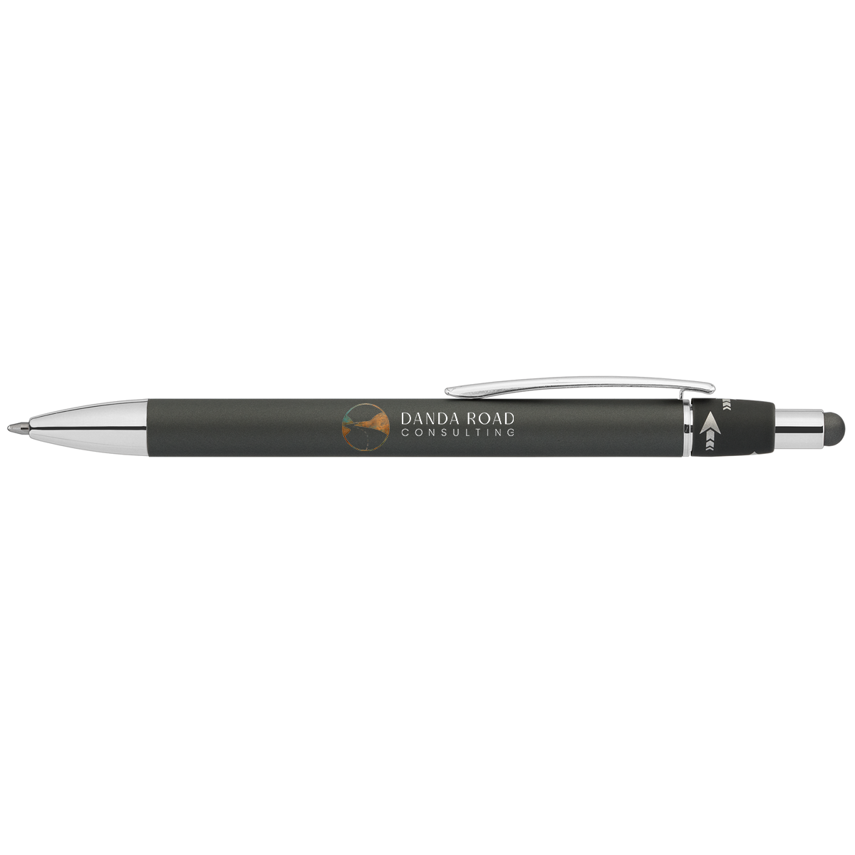 Orbit Spinner Chrome Metal Pen w/ Stylus