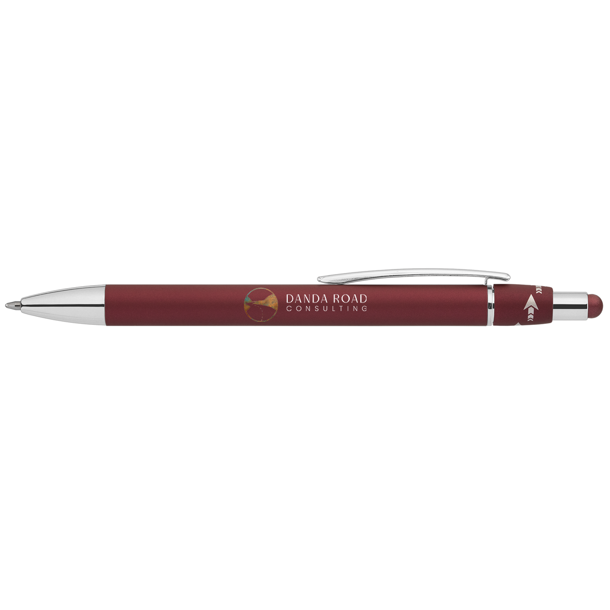 Orbit Spinner Chrome Metal Pen w/ Stylus