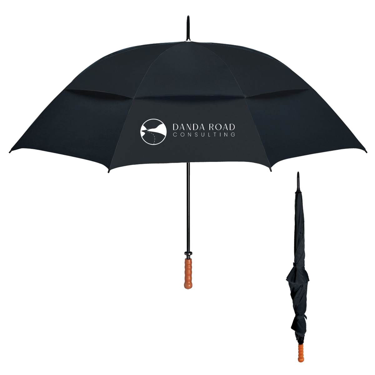 68" Arc Windproof Vented Umbrella