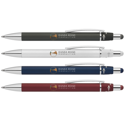 Orbit Spinner Chrome Metal Pen w/ Stylus