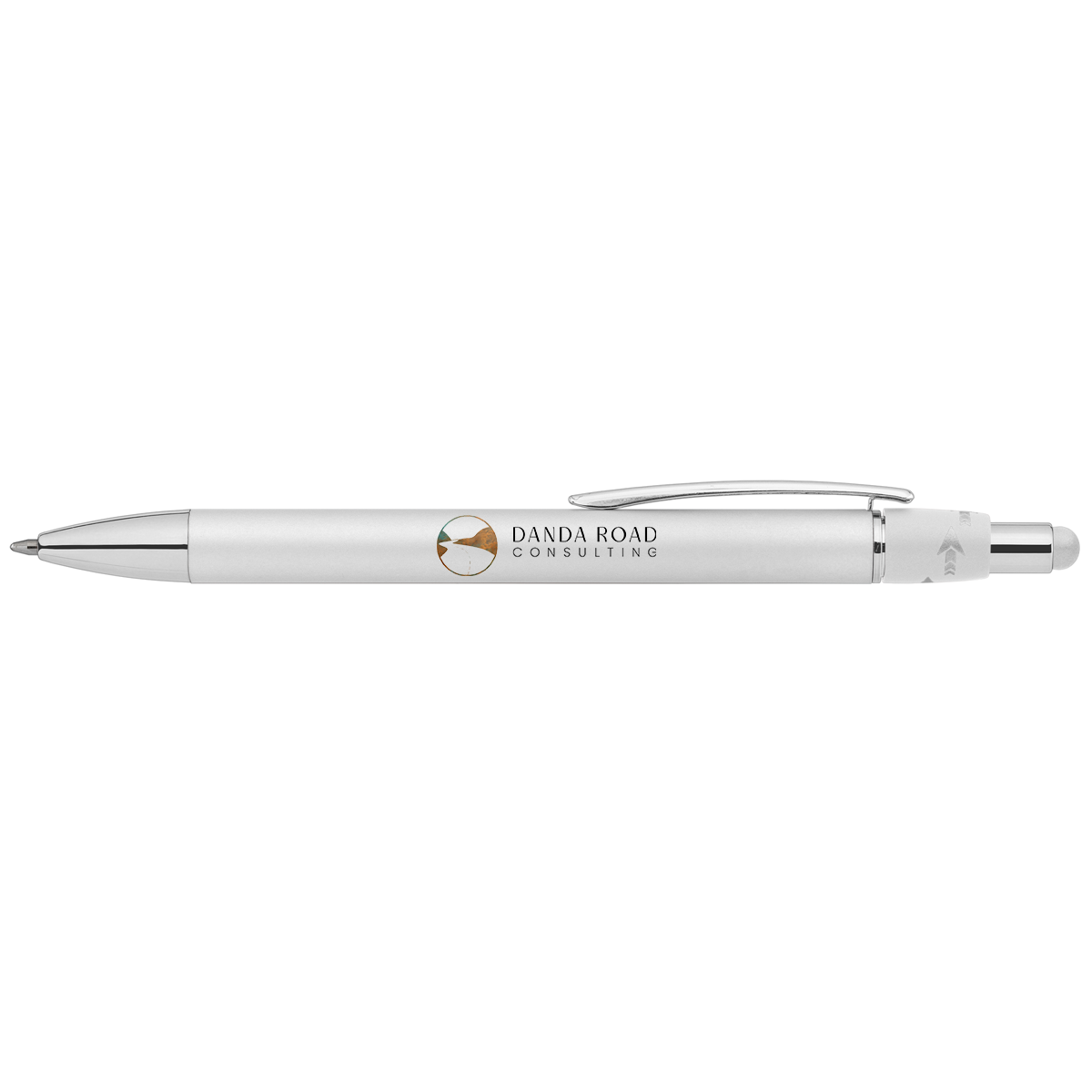 Orbit Spinner Chrome Metal Pen w/ Stylus